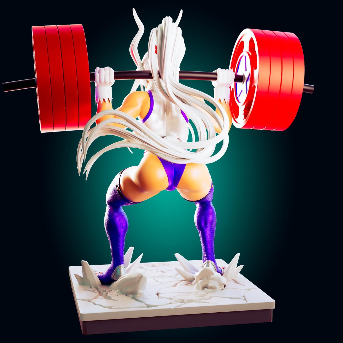 Bunny Fitness Girl Model Kit | 3D Resin Printed Figurine