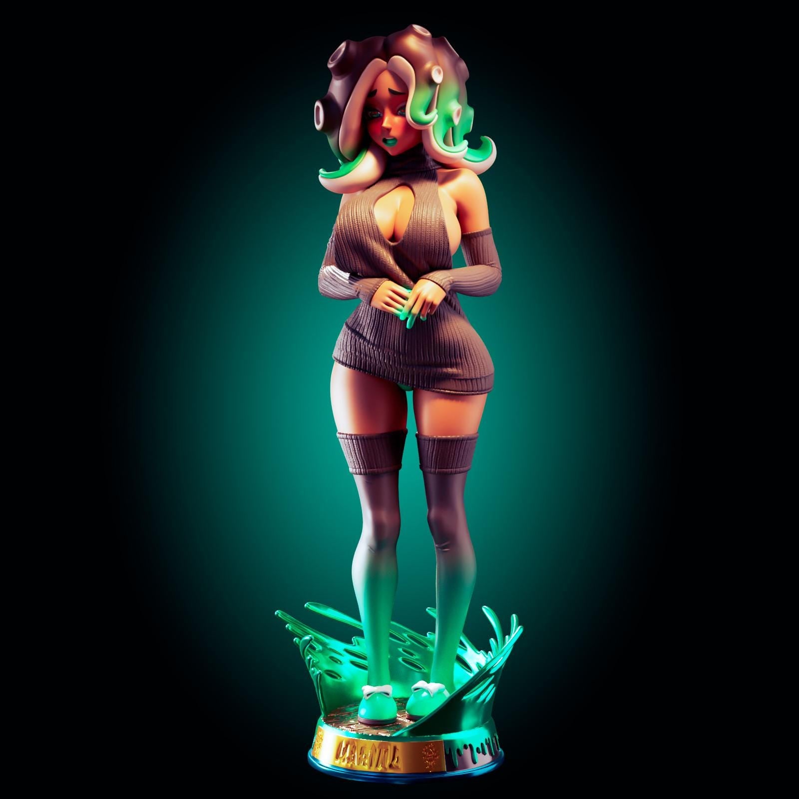 Octopus Girl Model Kit | 3D Resin Printed Figurine | Officer Rhu
