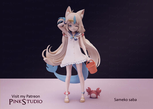 Fish Girl Model Kit | 3D Resin Printed Figurine | Pink Studio