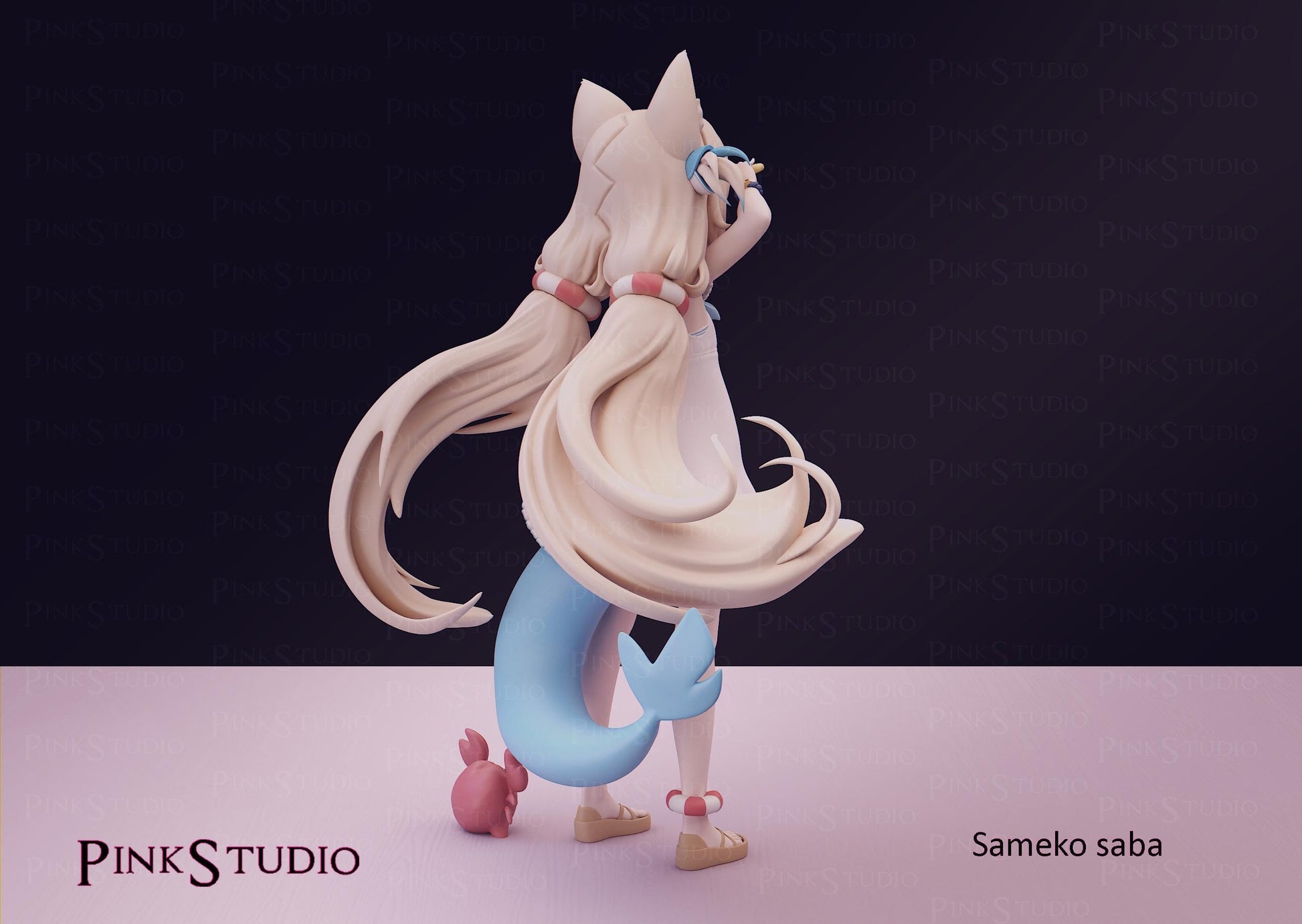 Fish Girl Model Kit | 3D Resin Printed Figurine | Pink Studio