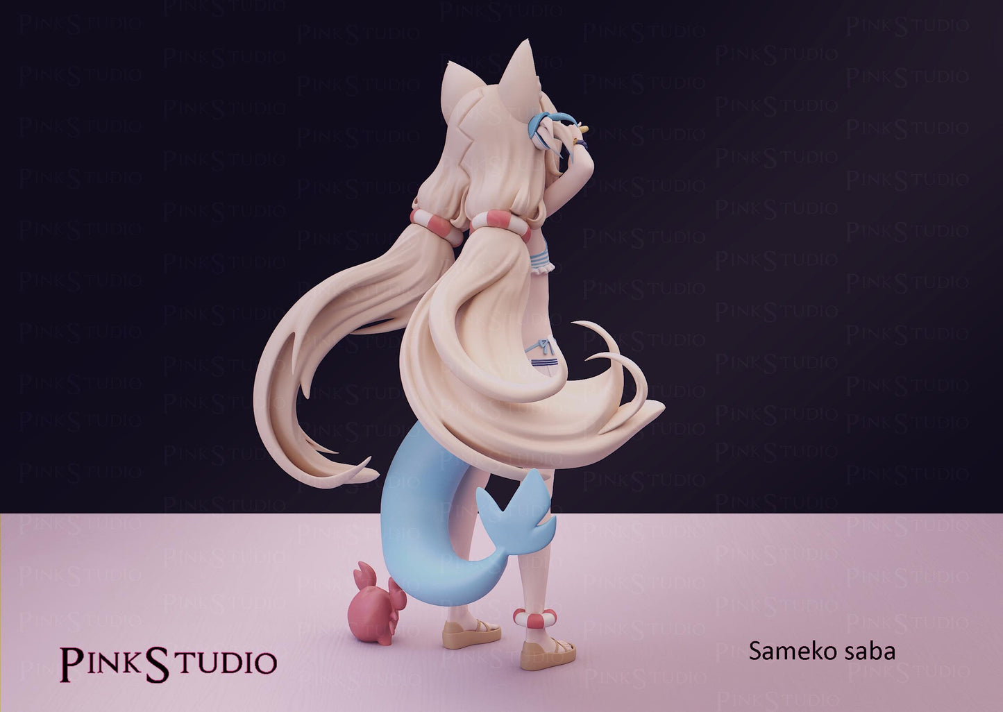Fish Girl Model Kit | 3D Resin Printed Figurine | Pink Studio