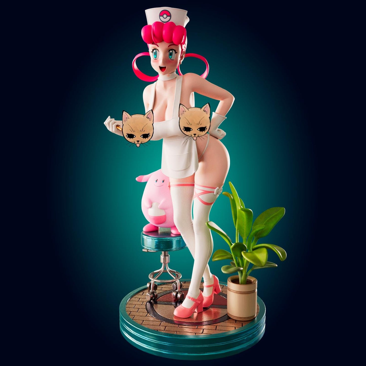 Nurse Pin Up Model Kit | 3D Resin Printed Figurine | Officer Rhu