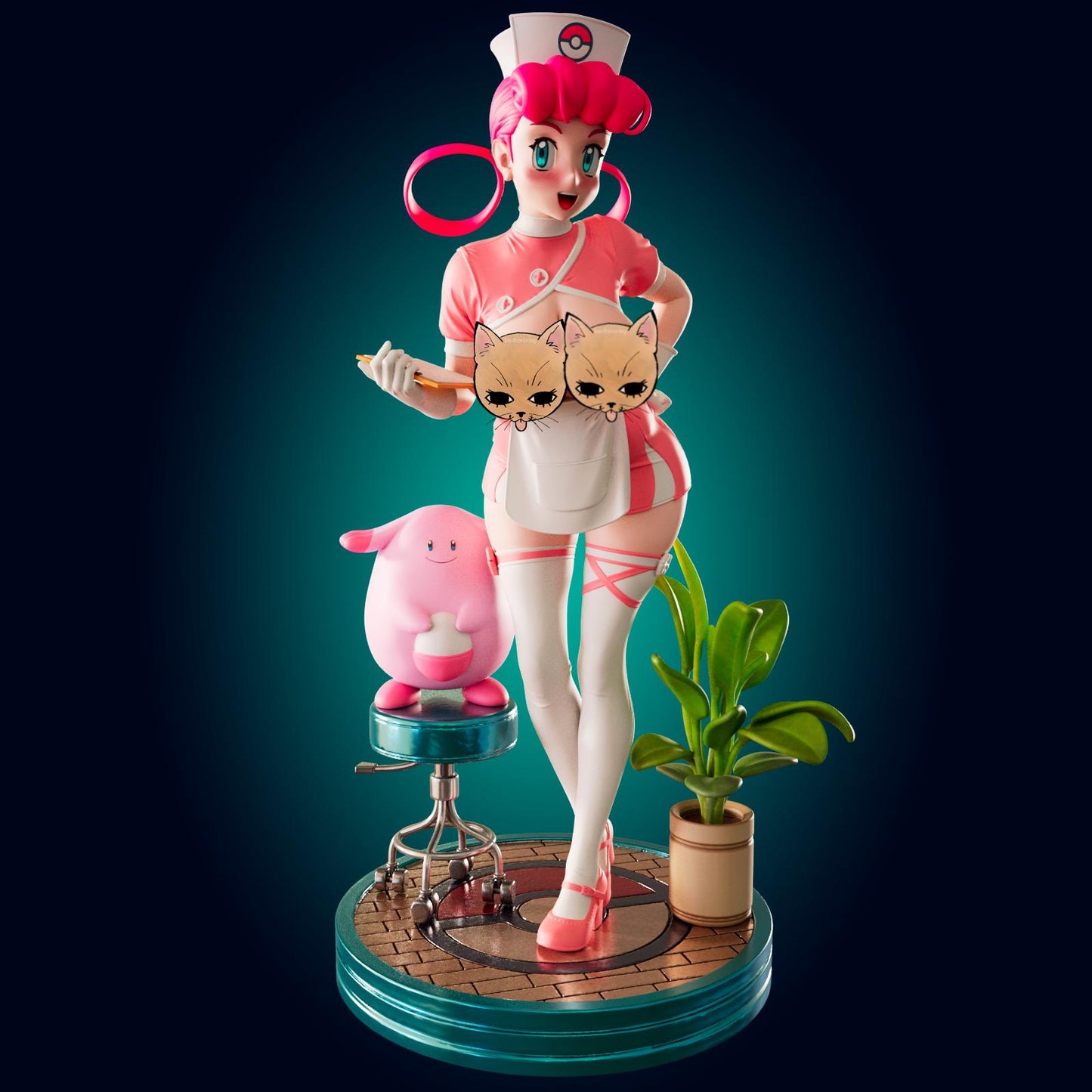 Nurse Pin Up Model Kit | 3D Resin Printed Figurine | Officer Rhu