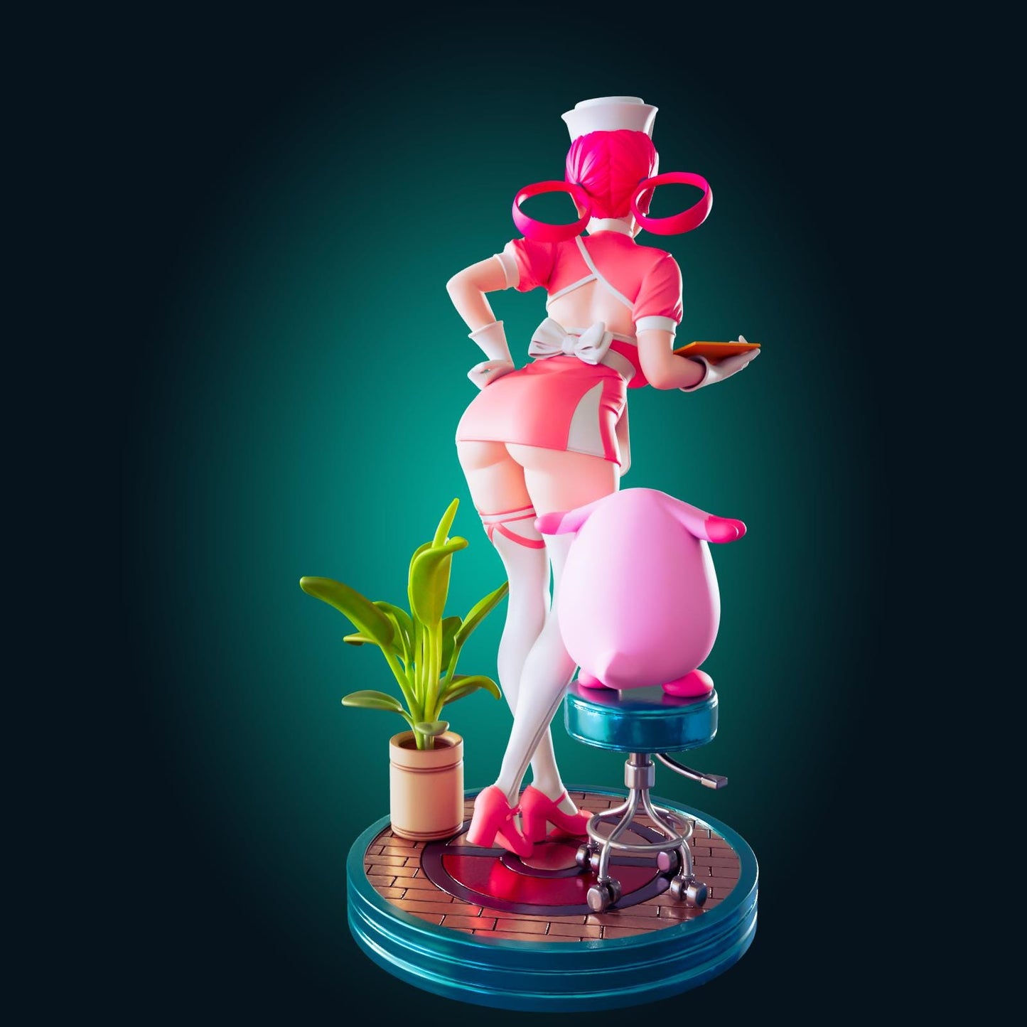 Nurse Pin Up Model Kit | 3D Resin Printed Figurine | Officer Rhu
