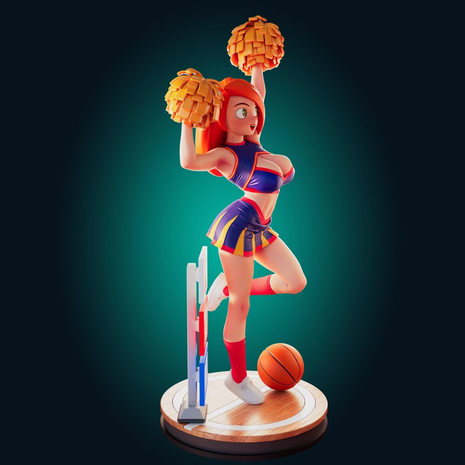 Cheerleader Model Kit | 3D Resin Printed Figurine | Officer Rhu