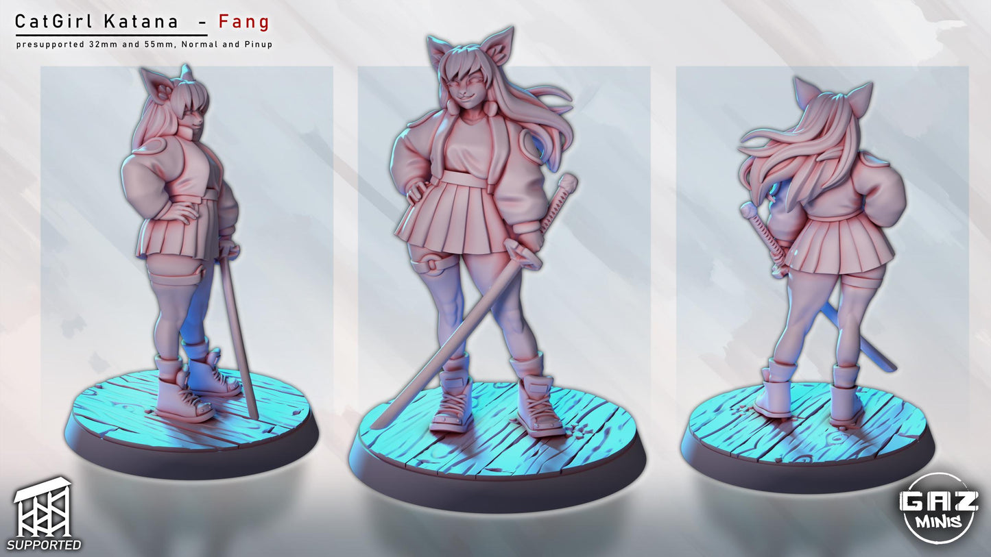 Cat Girl Katana Fang | Gaz Minis