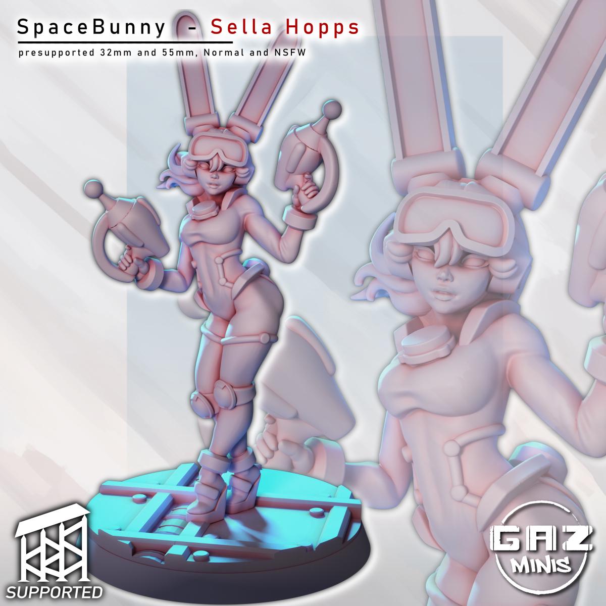 Retro Space Bunny Girl | Gaz Minis