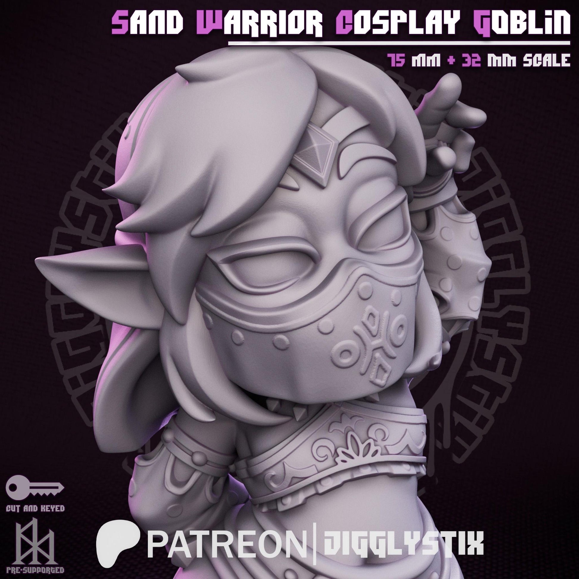 Sand Warrior Goblin | Figurine | Jigglystix