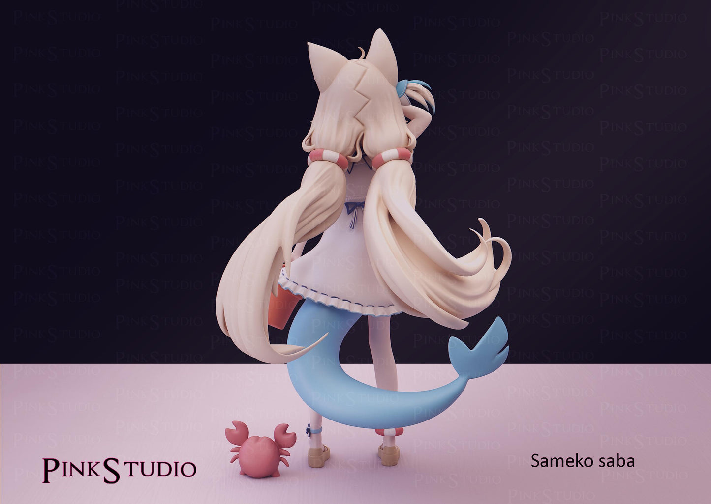 Fish Girl Model Kit | 3D Resin Printed Figurine | Pink Studio