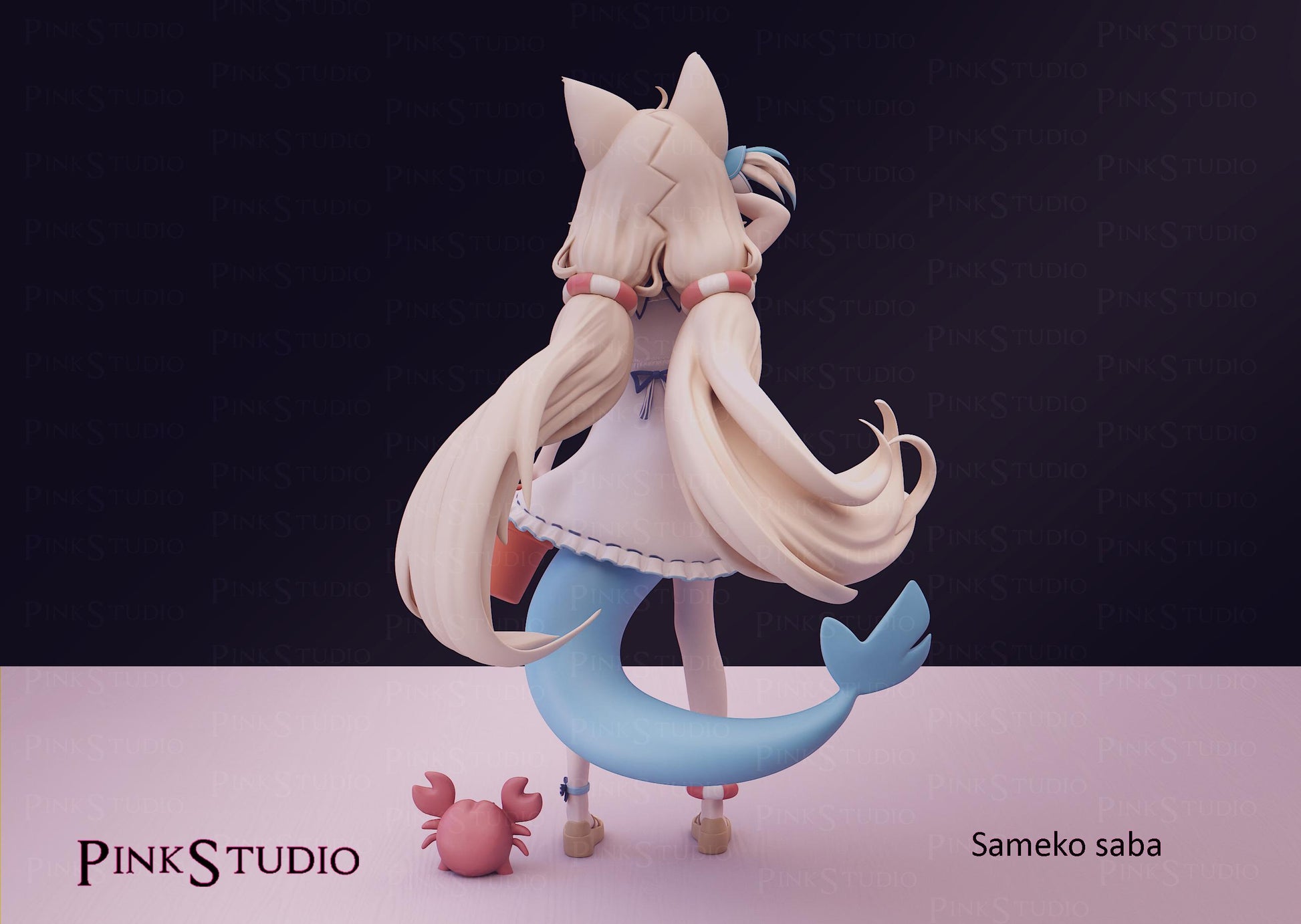 Fish Girl Model Kit | 3D Resin Printed Figurine | Pink Studio
