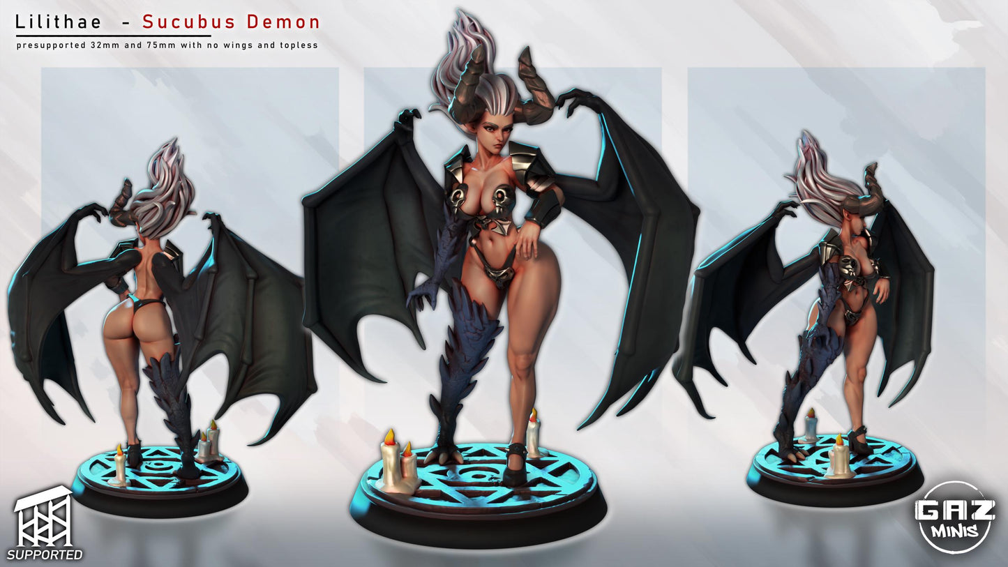 Lilithae Succubus Girl Miniature | 3D Resin Printed Figurine | Gaz Minis