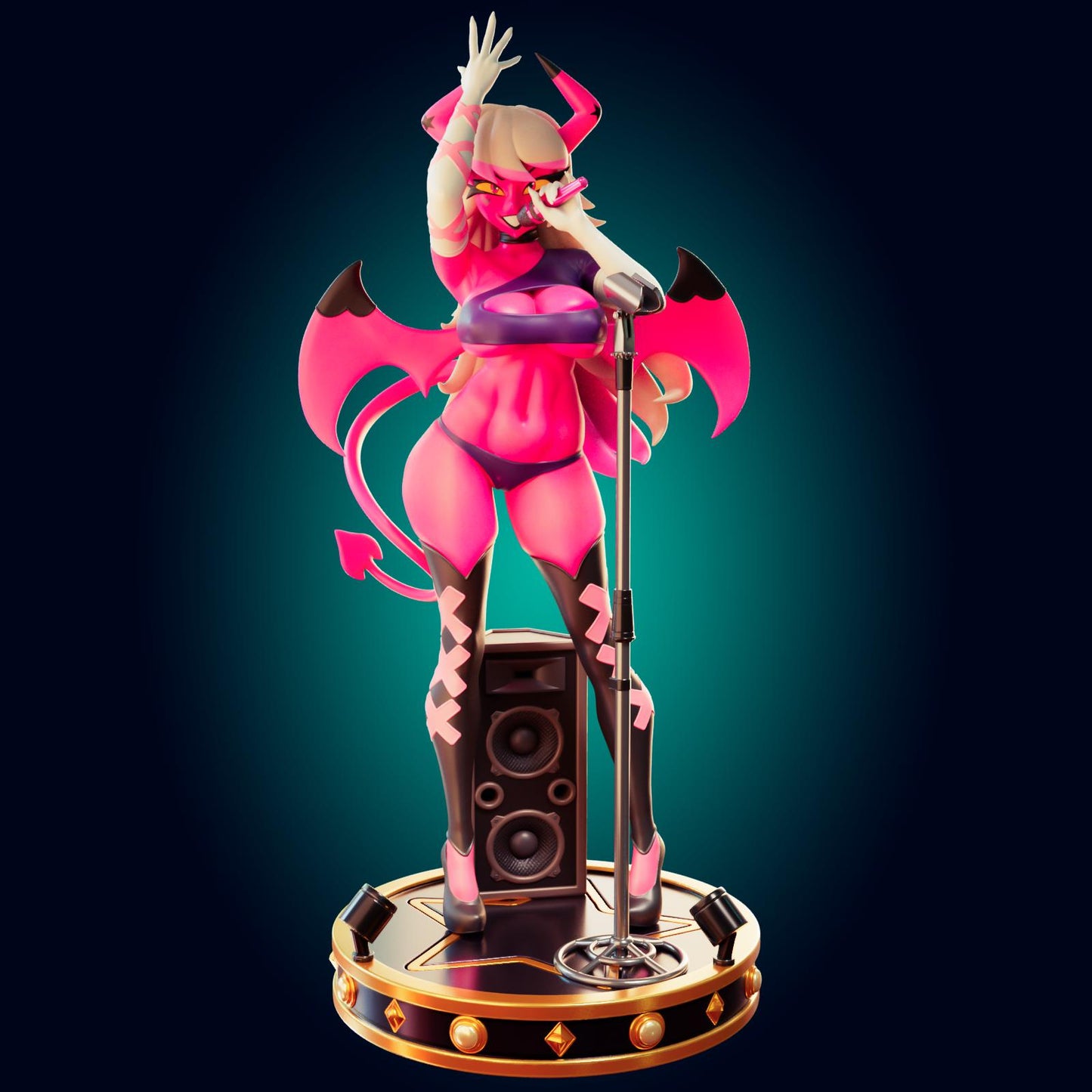 Succubus Demon Girl Model Kit | 3D Resin Printed Figurine | Officer Rhu