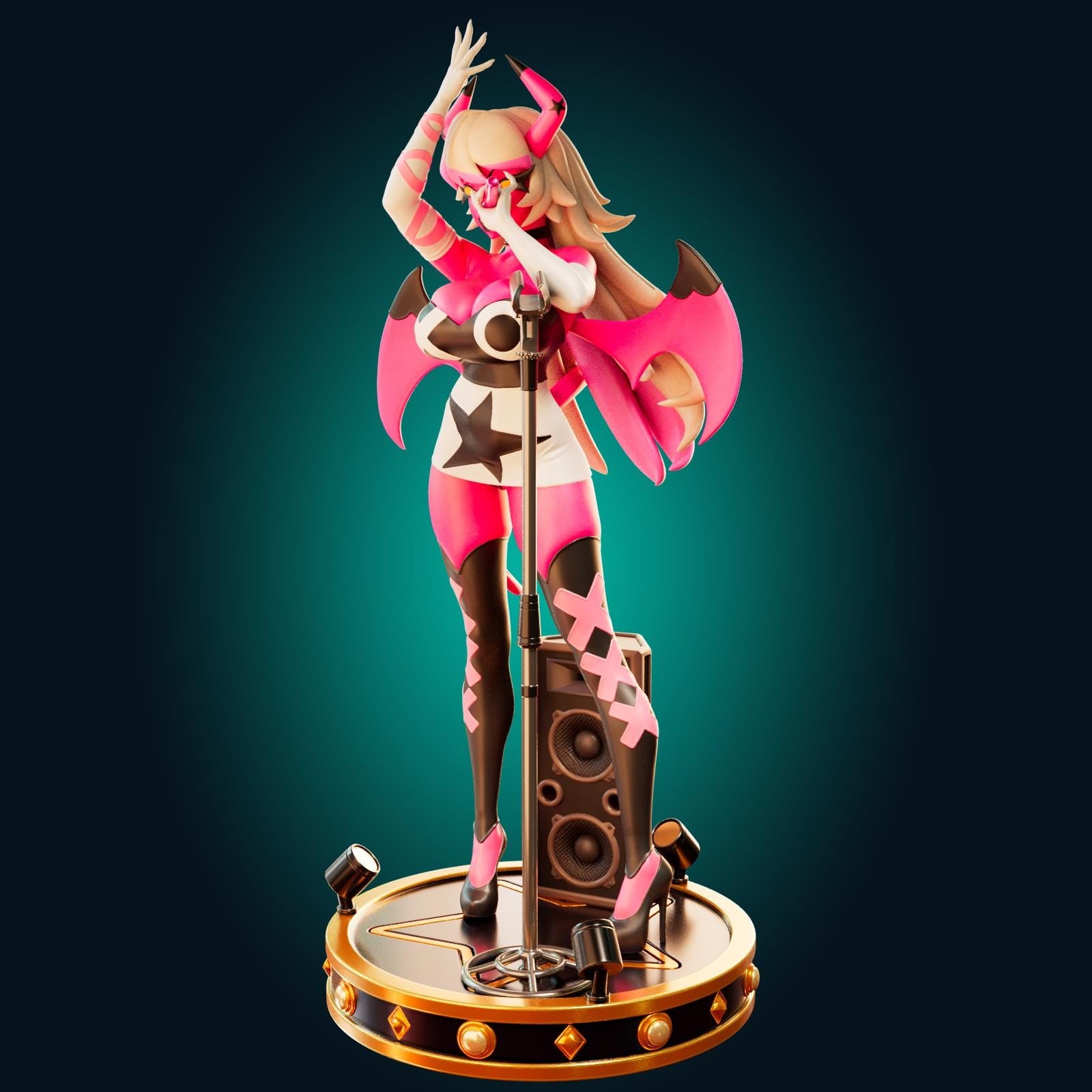 Succubus Demon Girl Model Kit | 3D Resin Printed Figurine | Officer Rhu