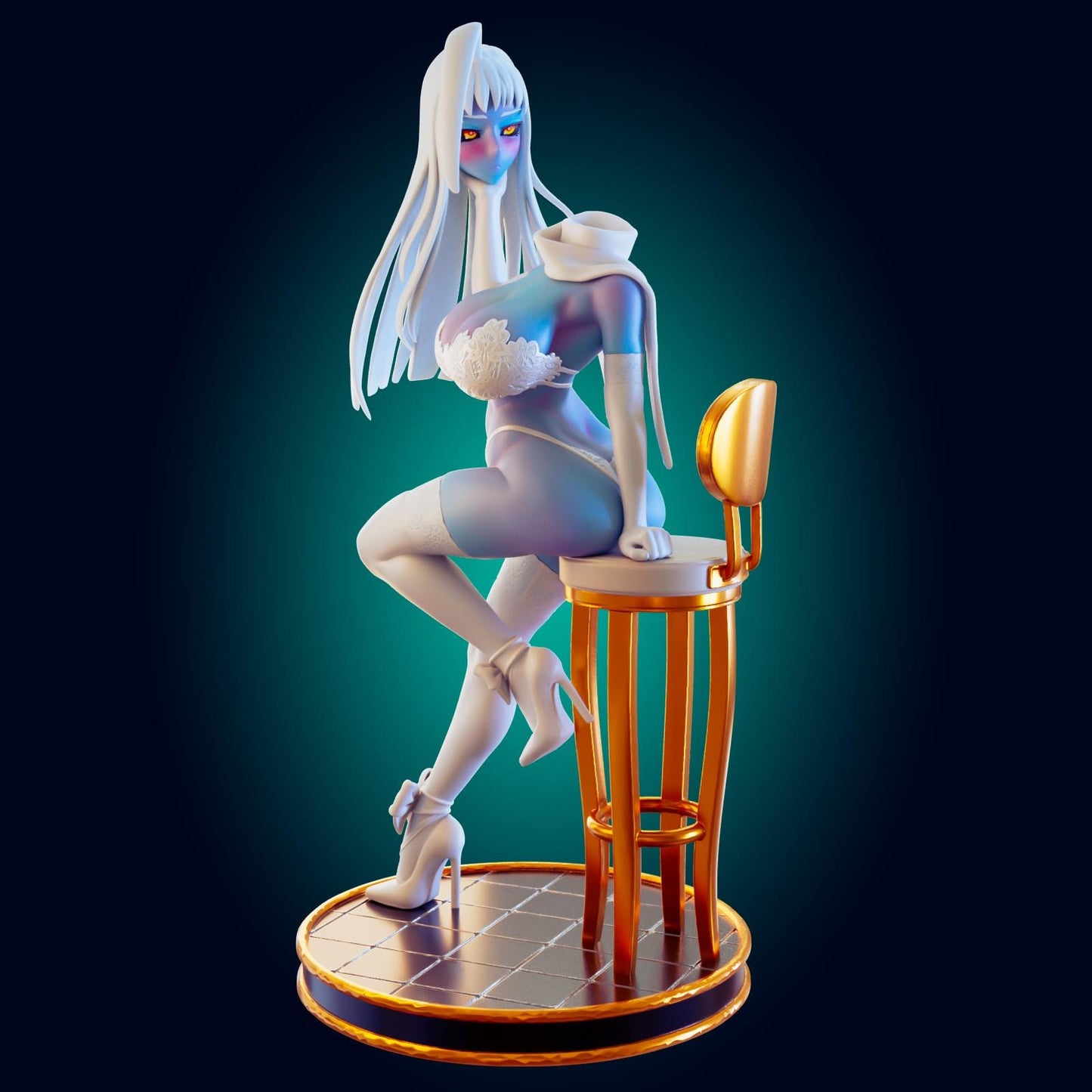 Reaper Girl Model Kit | 3D Resin Printed Figurine | Officer Rhu
