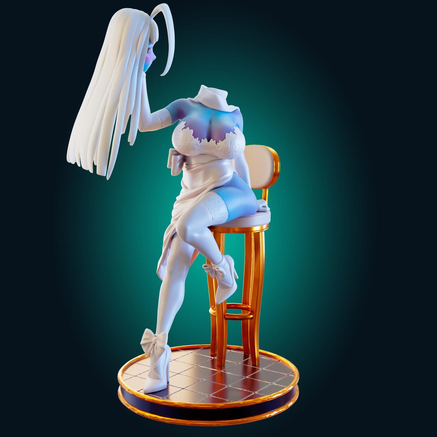 Reaper Girl Model Kit | 3D Resin Printed Figurine | Officer Rhu
