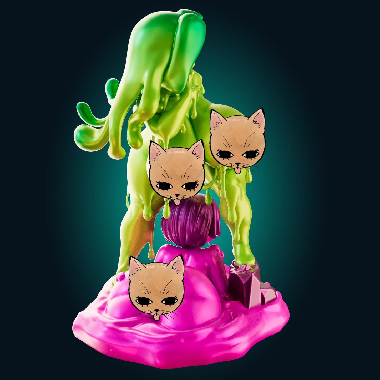 Slime Girls Model Kit | 3D Resin Printed Figurine | Officer Rhu