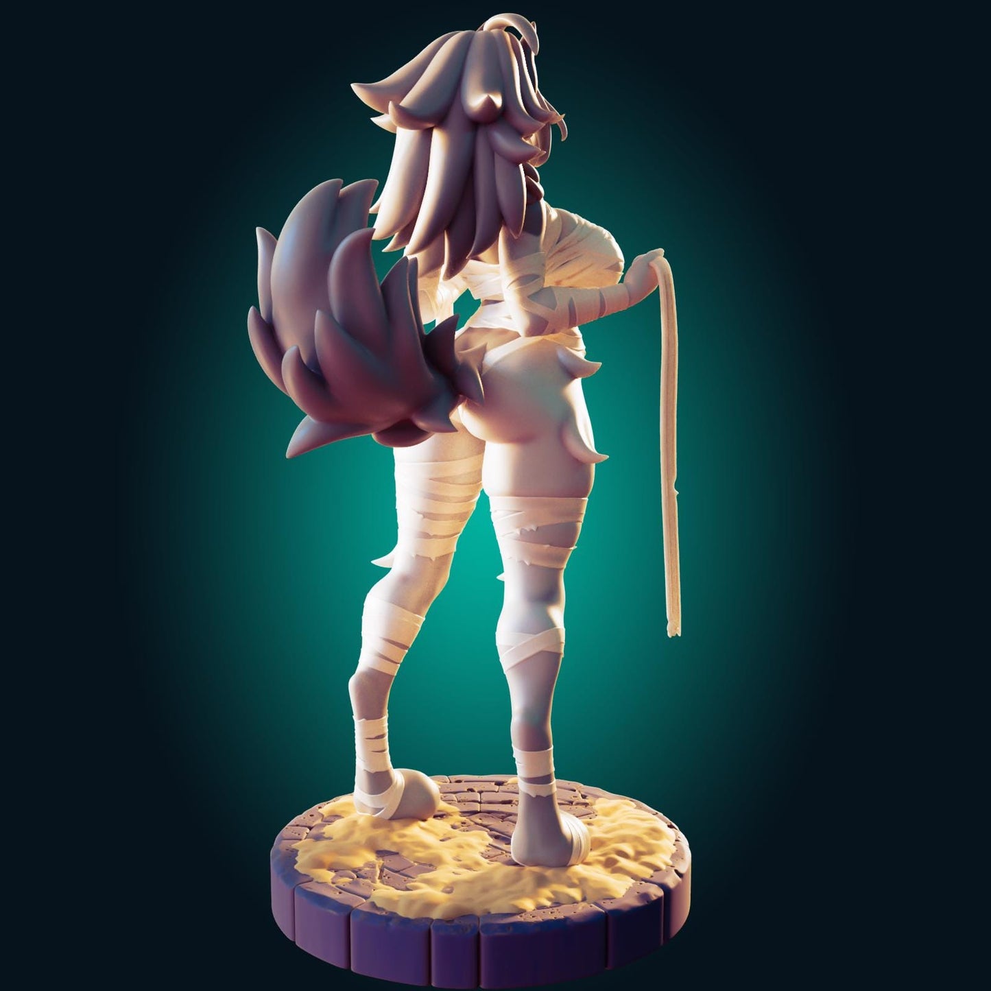 Wolf Mummy Girl Model Kit | 3D Resin Printed Figurine | Officer Rhu