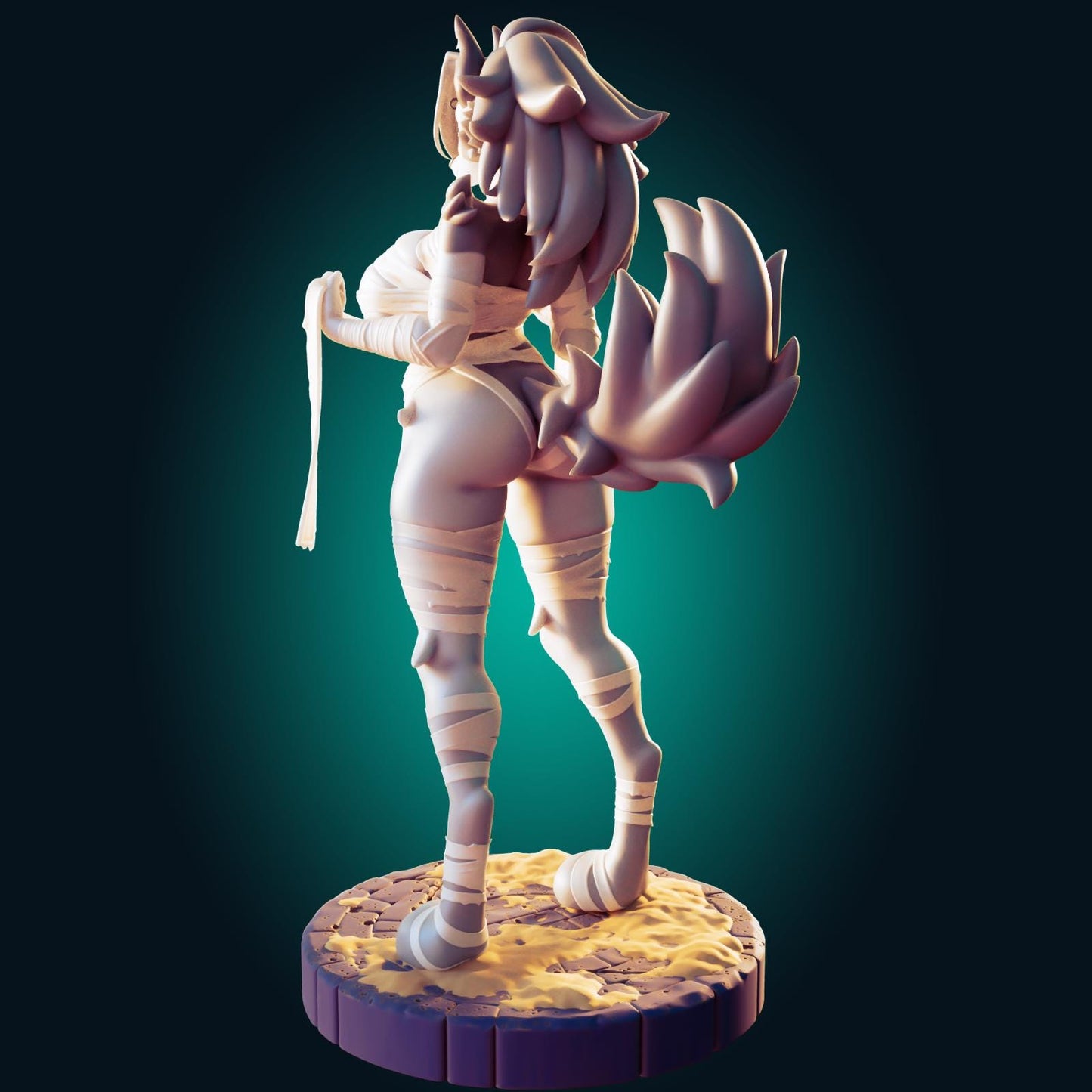 Wolf Mummy Girl Model Kit | 3D Resin Printed Figurine | Officer Rhu