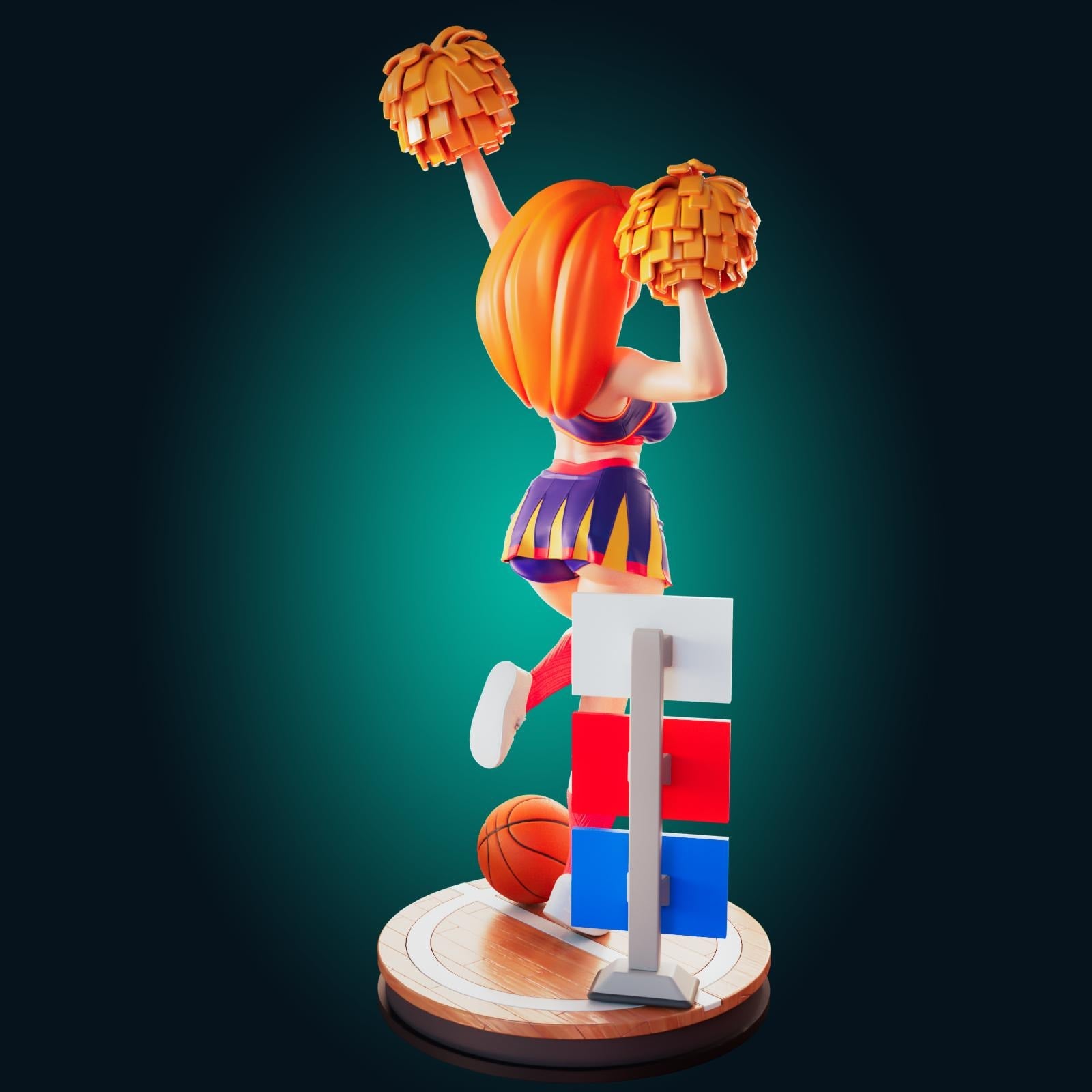 Cheerleader Model Kit | 3D Resin Printed Figurine | Officer Rhu