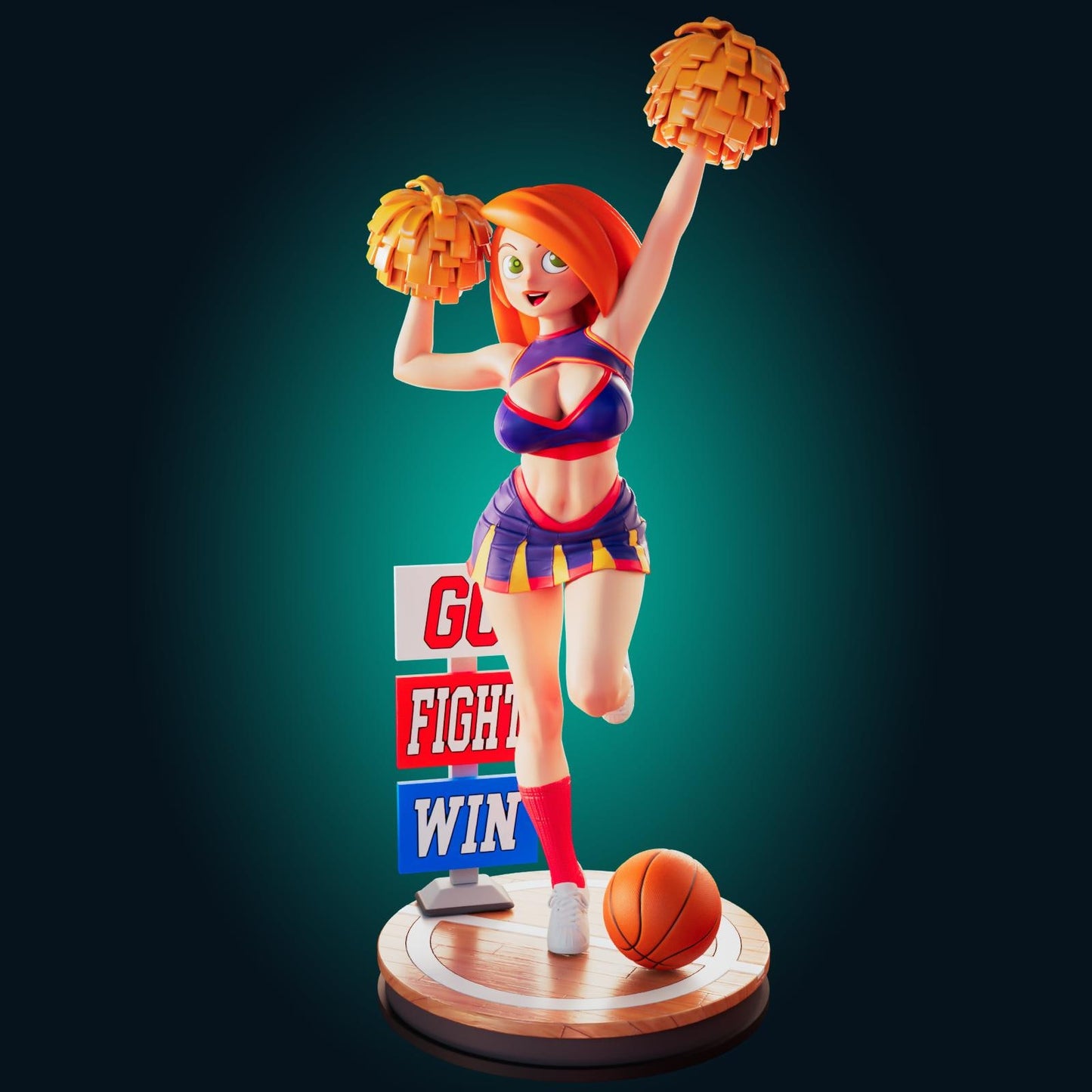 Cheerleader Model Kit | 3D Resin Printed Figurine | Officer Rhu