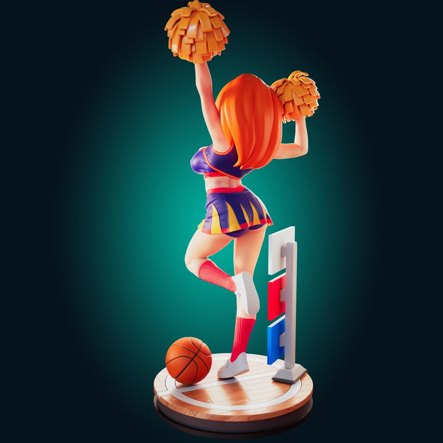 Cheerleader Model Kit | 3D Resin Printed Figurine | Officer Rhu