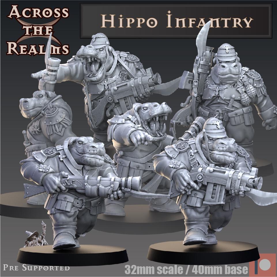 Hippo Infantry Miniatures | Across the Realms