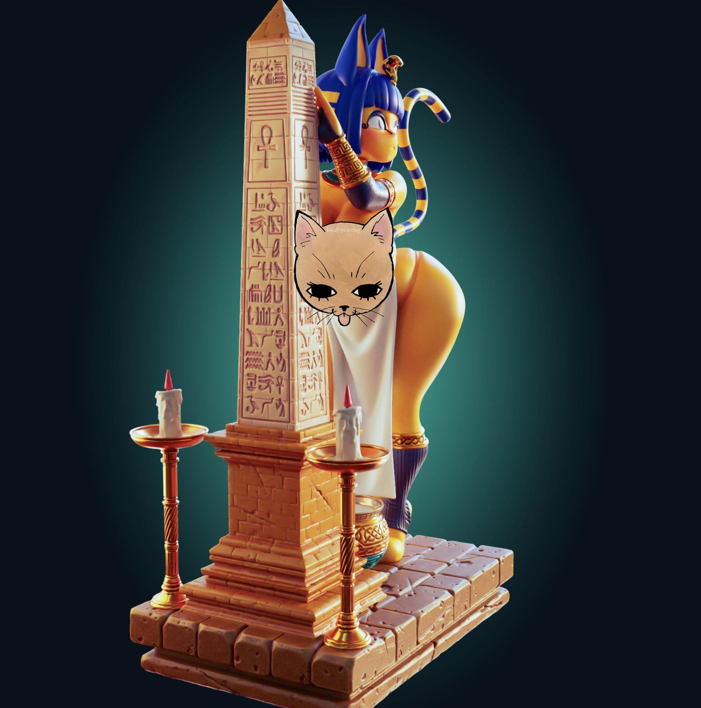 Egyptian Cat Girl Model Kit | 3D Resin Printed Figurine | Officer Rhu