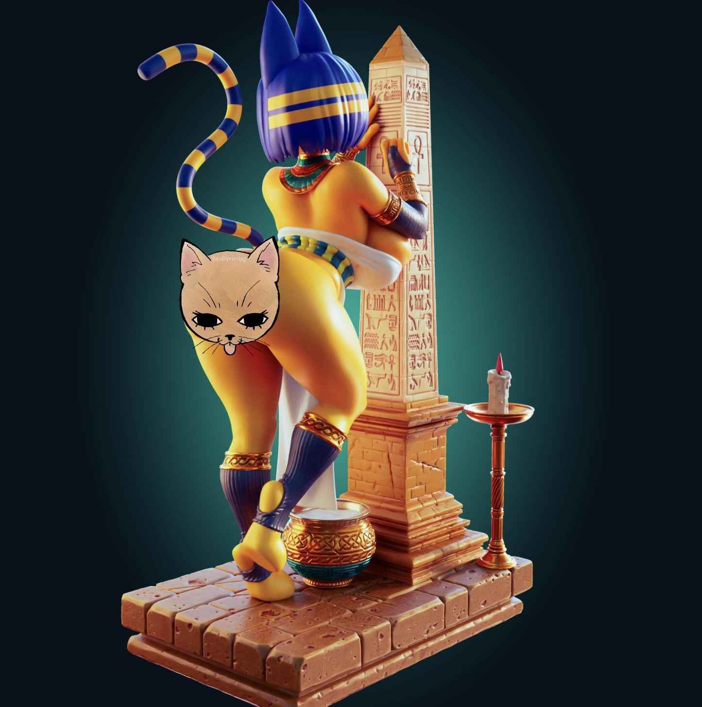 Egyptian Cat Girl Model Kit | 3D Resin Printed Figurine | Officer Rhu