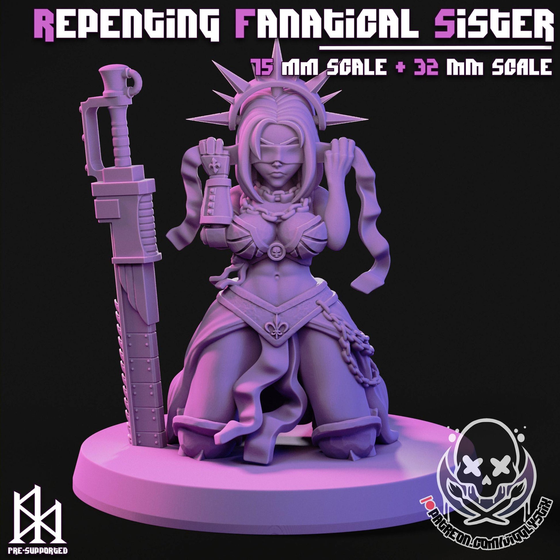 Repenting Fanatical Sister | Miniature | Jigglystix