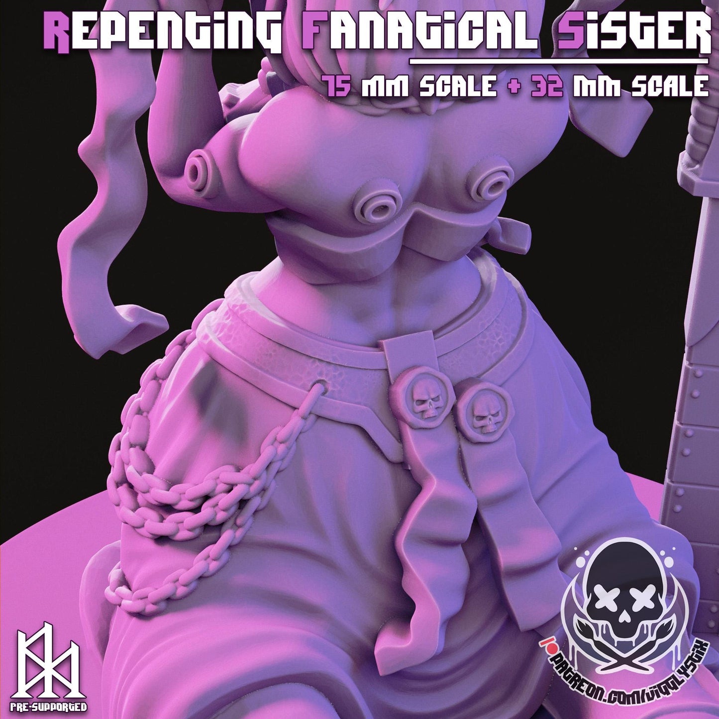 Repenting Fanatical Sister | Miniature | Jigglystix