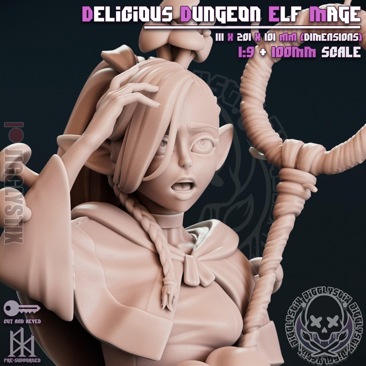 Dungeon Elf Mage Model Kit | Miniature | Jigglystix