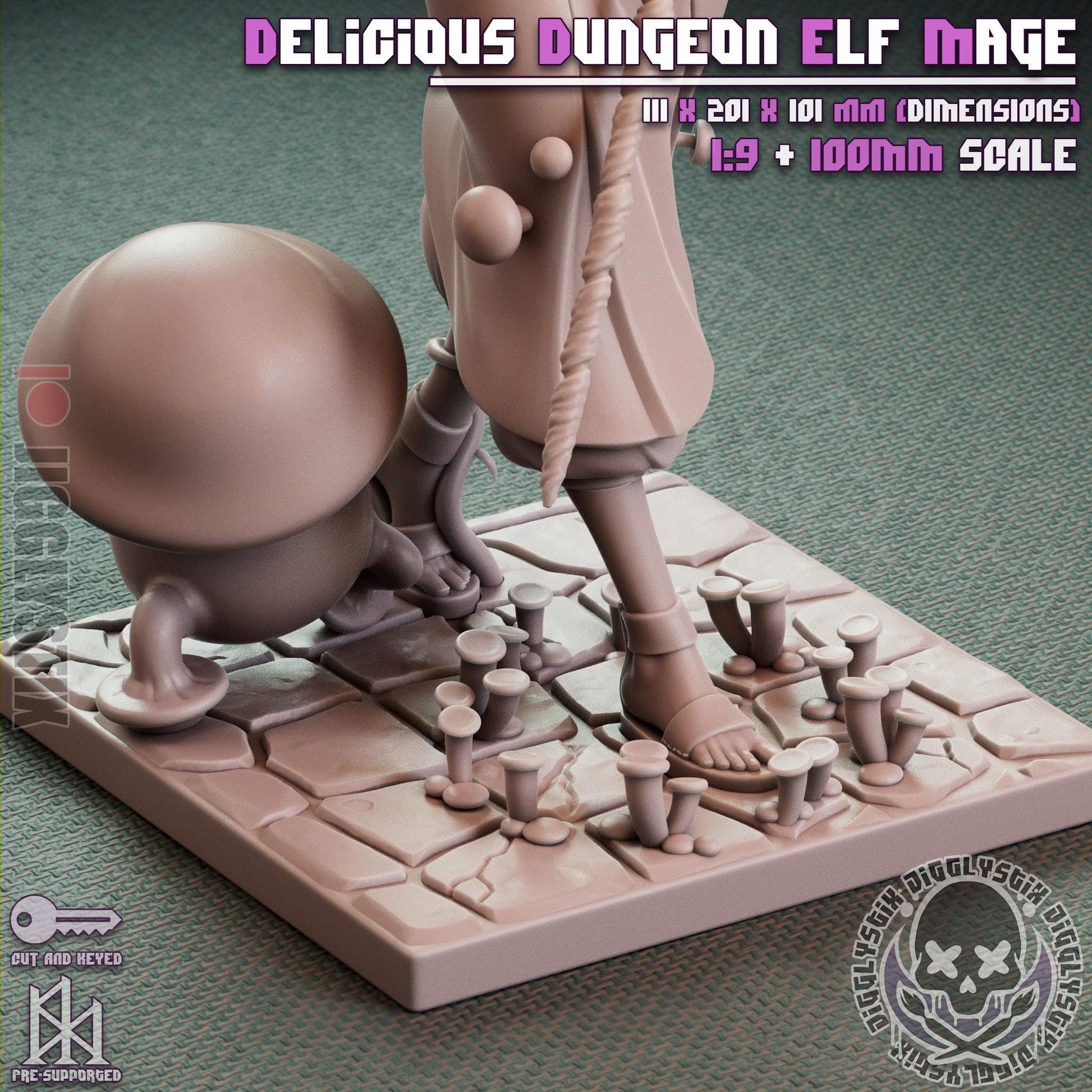 Dungeon Elf Mage Model Kit | Miniature | Jigglystix
