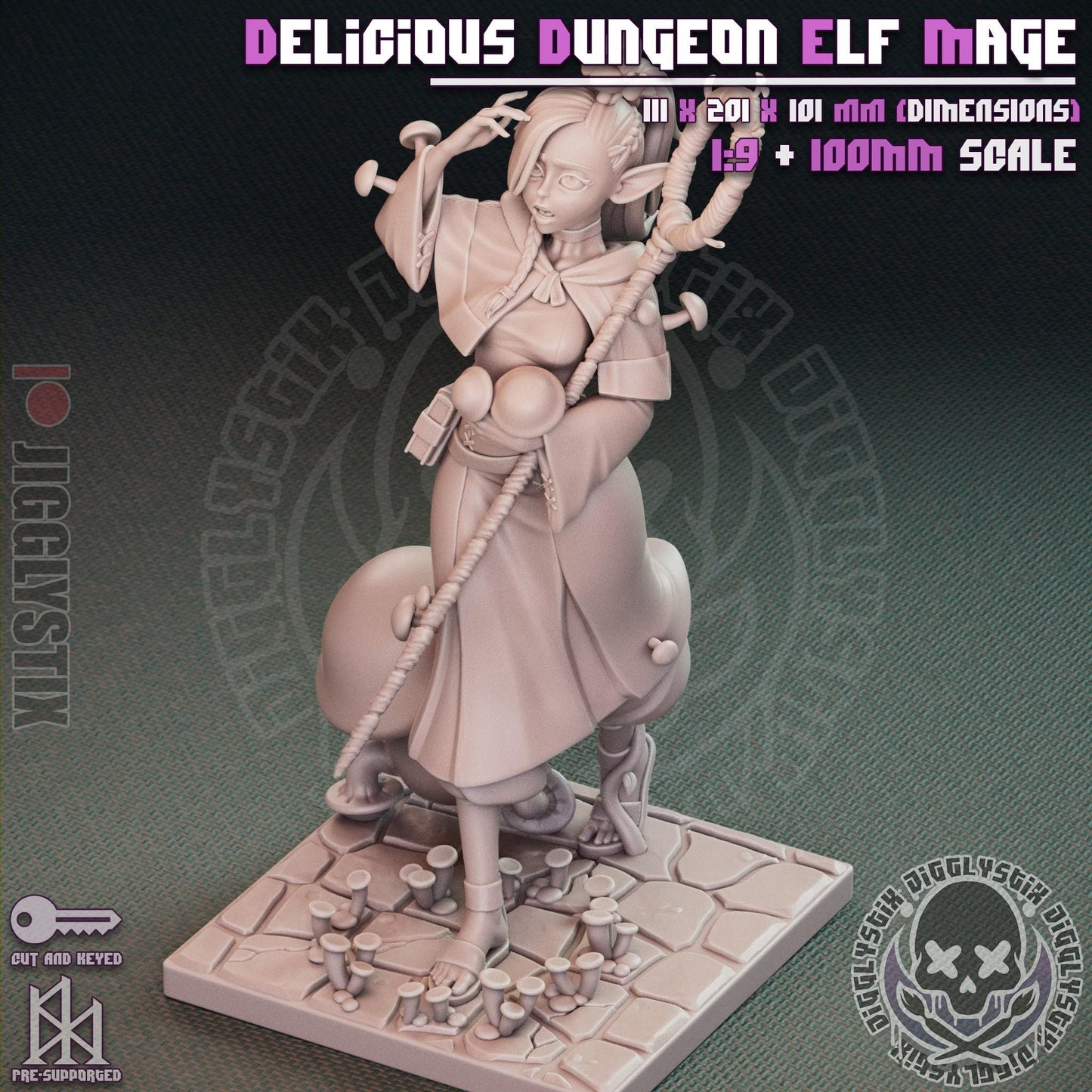 Dungeon Elf Mage Model Kit | Miniature | Jigglystix