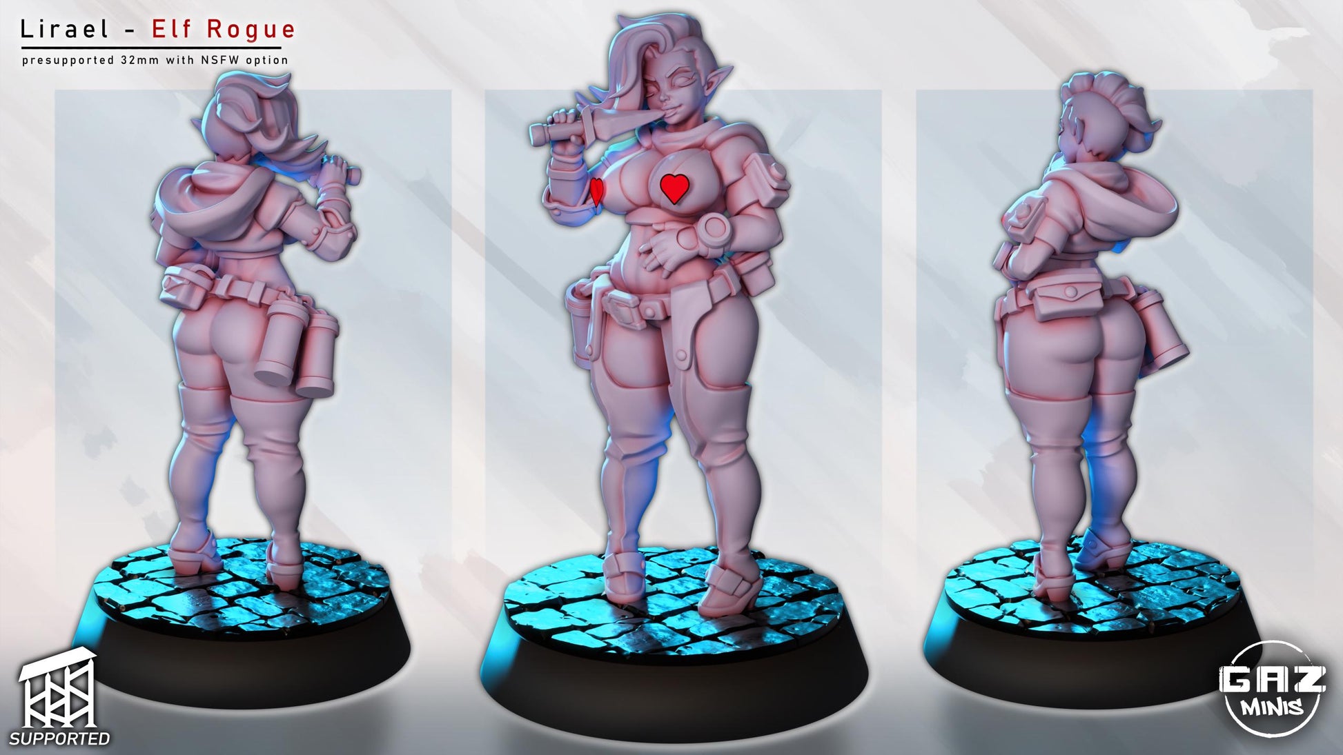 Lirael Elf Rogue Miniature | 3D Resin Printed Figurine | Gaz Minis