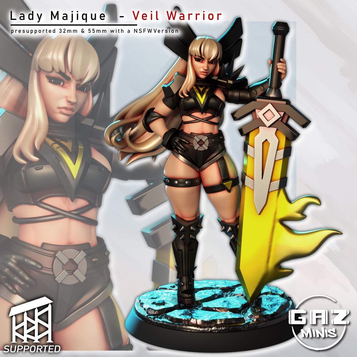 Veil Warrior Lady Majique | Gaz Minis