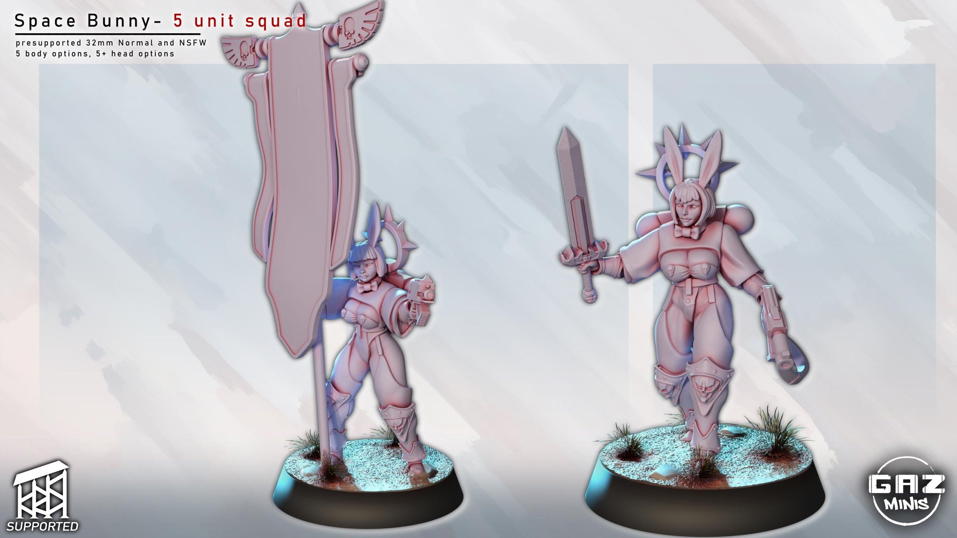 Space Bunny Squad | Pin Up Miniatures | Gaz Minis