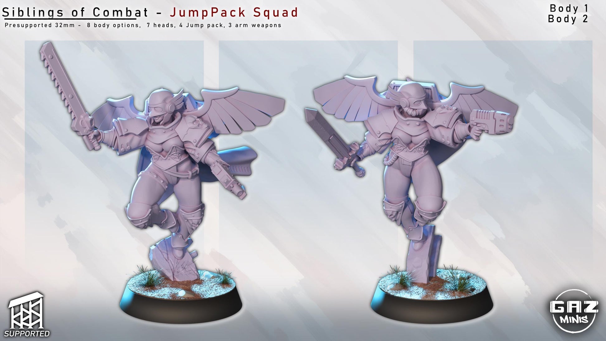 Siblings of Combat JumpPack Miniature Bundle | Gaz Minis