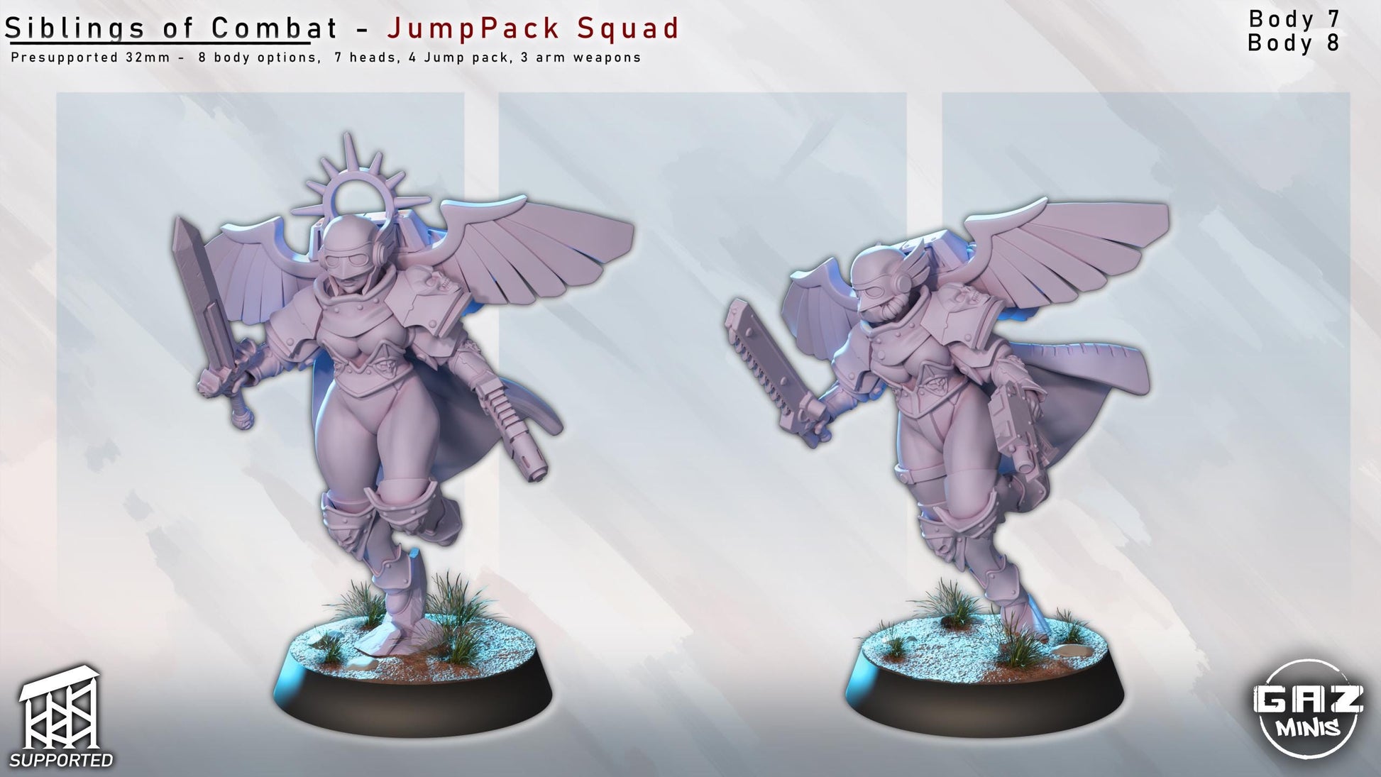 Siblings of Combat JumpPack Miniature Bundle | Gaz Minis