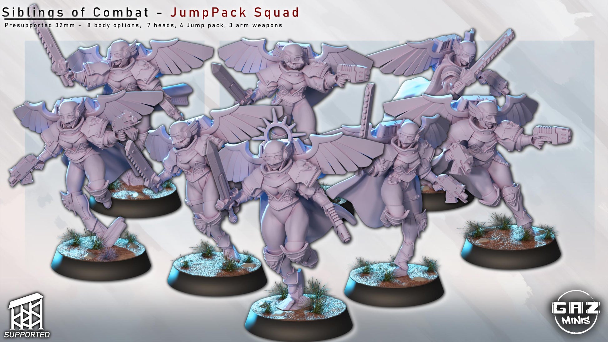 Siblings of Combat JumpPack Miniature Bundle | Gaz Minis