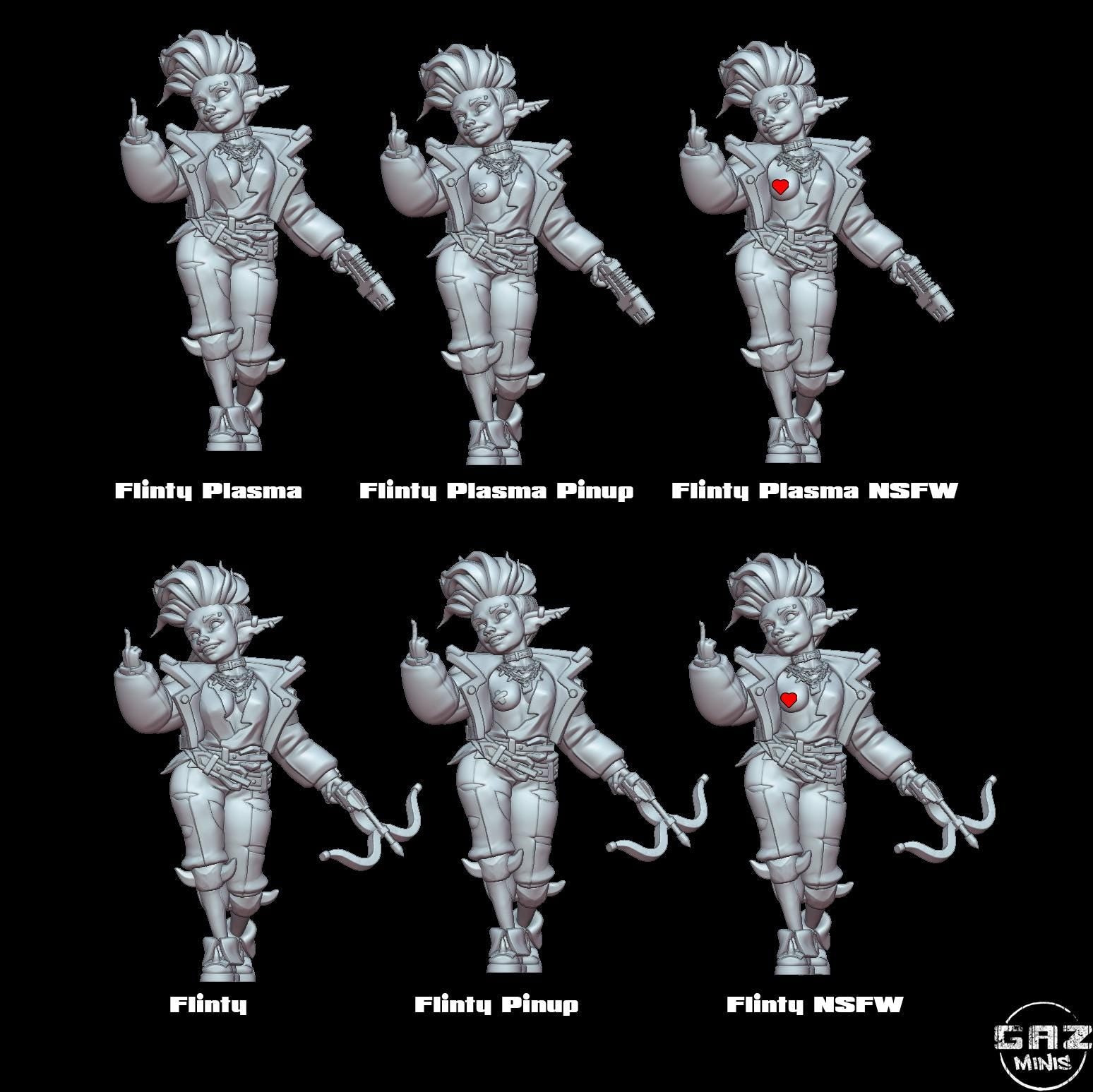 Flinty, Punk Goblin Miniature | Gaz Minis