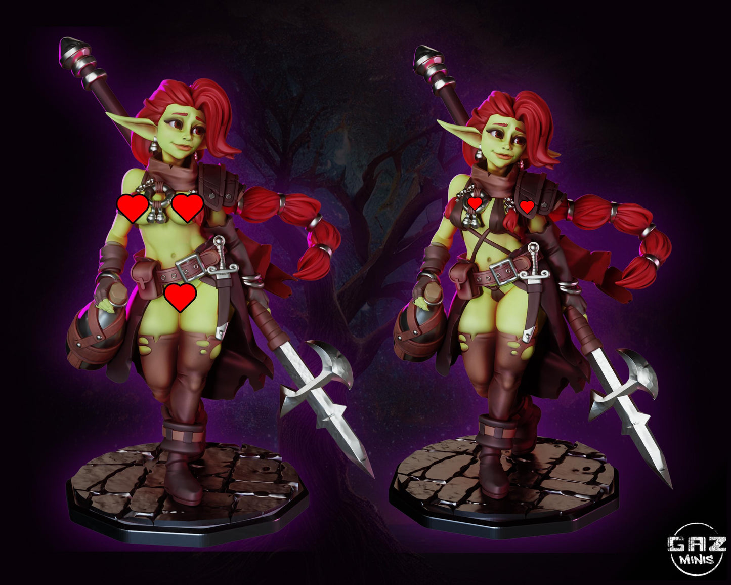Halberd Goblin Miniature | Gaz Minis