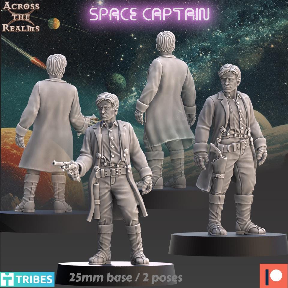 Space Captain Miniature | 32mm | Across the Realms