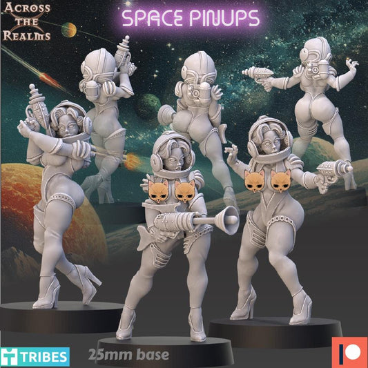 Space Pinup Soldier Miniatures | 32mm | Across the Realms