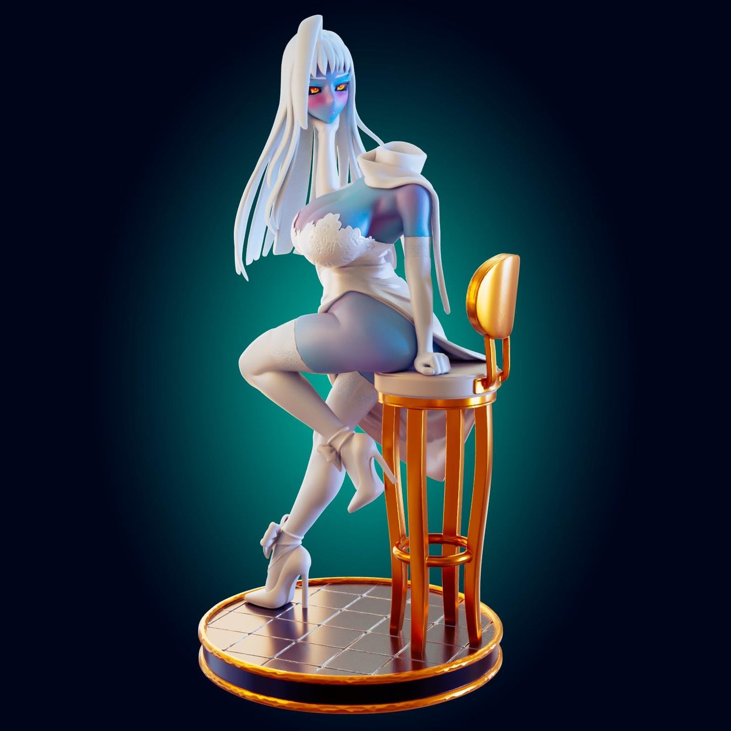 Reaper Girl Model Kit | 3D Resin Printed Figurine | Officer Rhu