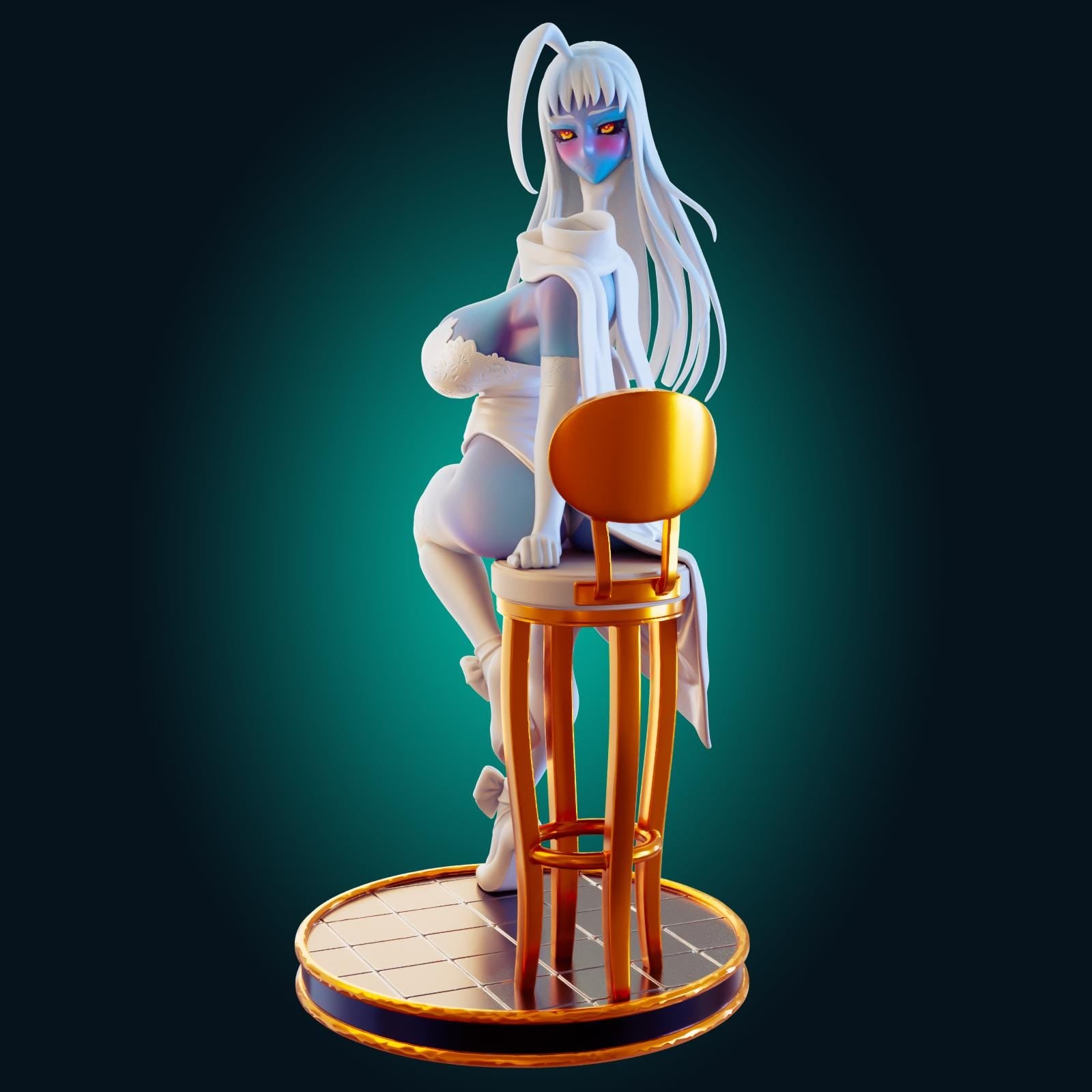 Reaper Girl Model Kit | 3D Resin Printed Figurine | Officer Rhu