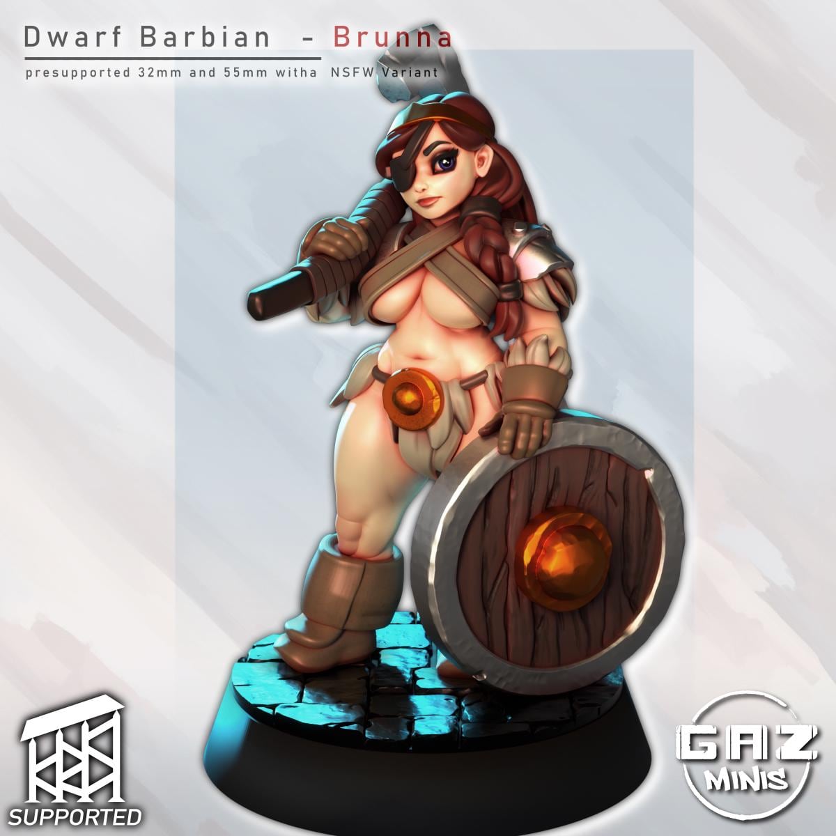 Dwarf Barbarian Miniature | Gaz Minis