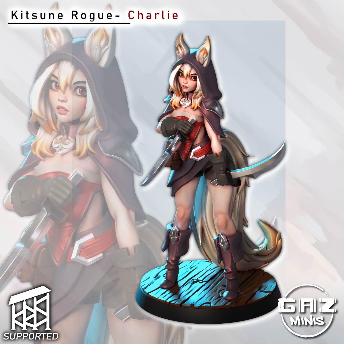 Kitsune Rogue Miniature | Gaz Minis