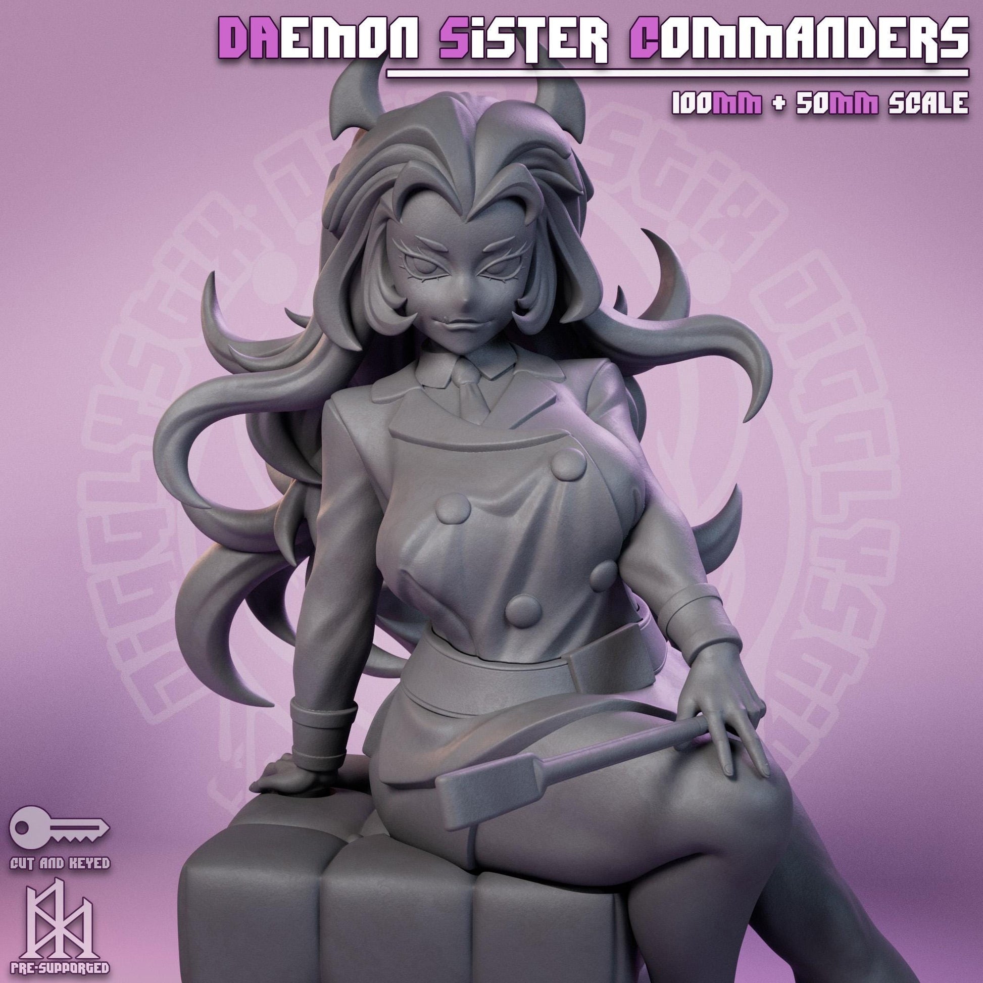 Demon Sister Commanders Model Kit | 3D Resin Figurine | Jigglystix