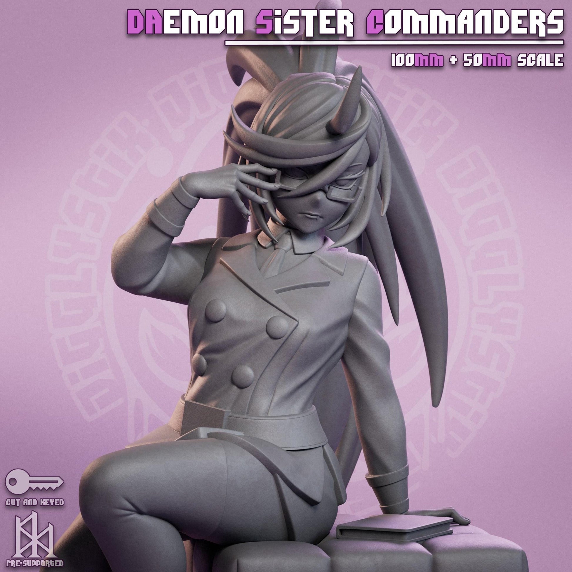 Demon Sister Commanders Model Kit | 3D Resin Figurine | Jigglystix