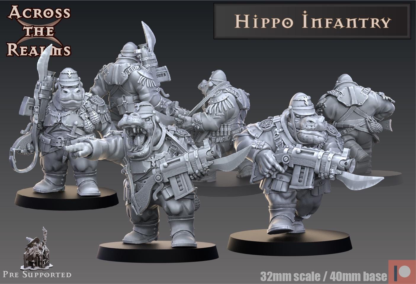 Hippo Infantry Miniatures | Across the Realms